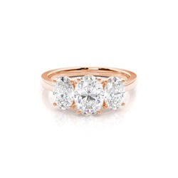 Prong Setting Trilogy Diamond Engagement Ring