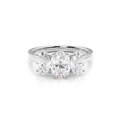 Prong Setting Trilogy Diamond Engagement Ring