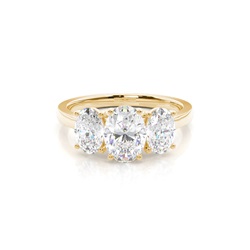 Prong Setting Trilogy Diamond Engagement Ring
