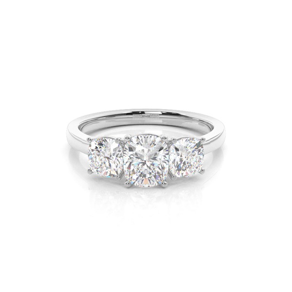 Prong Setting Trilogy Diamond Engagement Ring