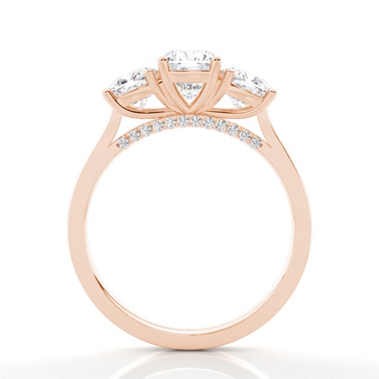 Trilogie-Diamant-Verlobungsring In Krappenfassung