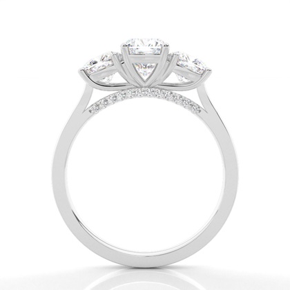 Kissen Platin Trilogie Verlobungsringe