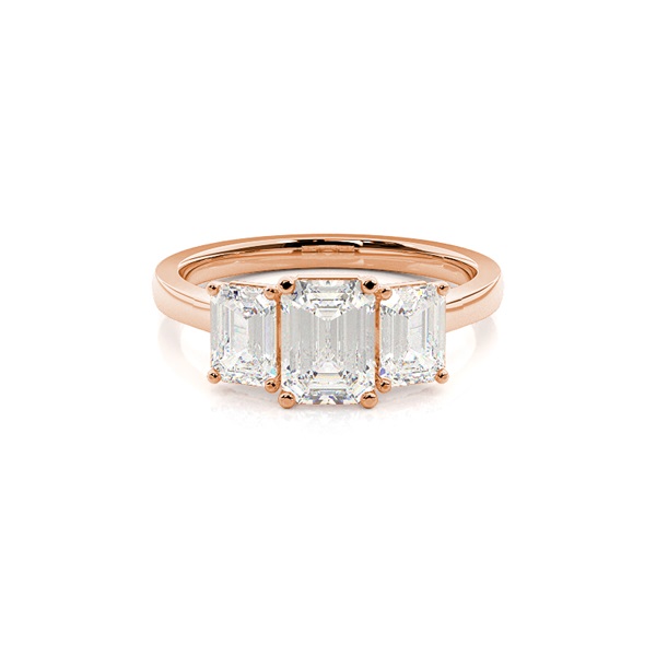 Prong Setting Trilogy Diamond Engagement Ring