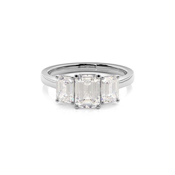 Prong Setting Trilogy Diamond Engagement Ring