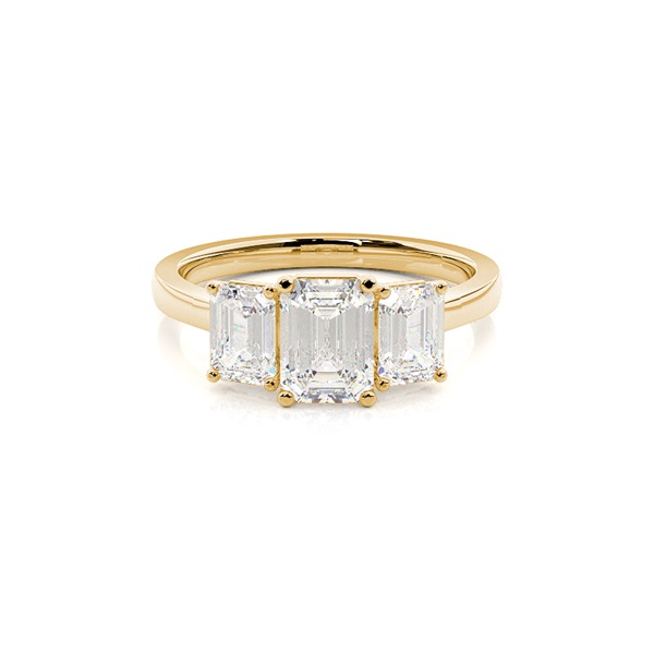 Prong Setting Trilogy Diamond Engagement Ring