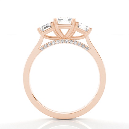 Trilogie-Diamant-Verlobungsring In Krappenfassung