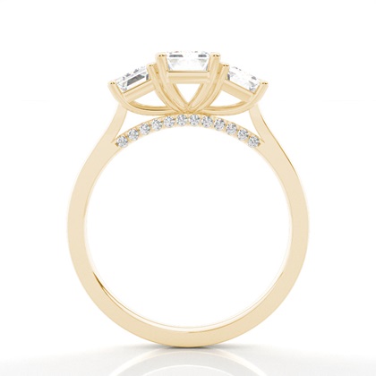 Trilogie-Diamant-Verlobungsring In Krappenfassung