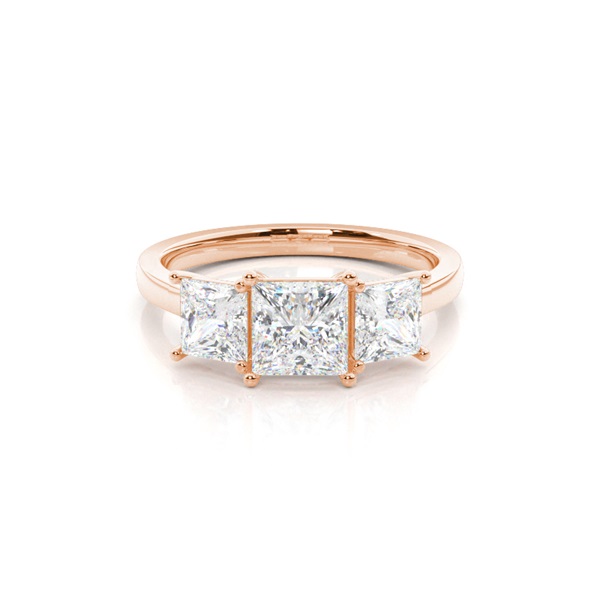 Prong Setting Trilogy Diamond Engagement Ring