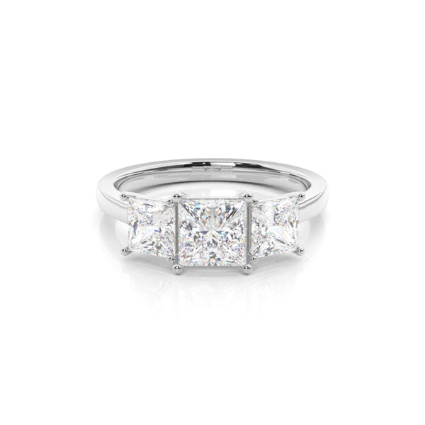 Prong Setting Trilogy Diamond Engagement Ring