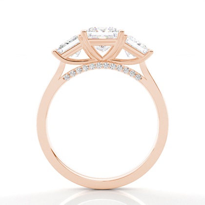 Trilogie-Diamant-Verlobungsring In Krappenfassung