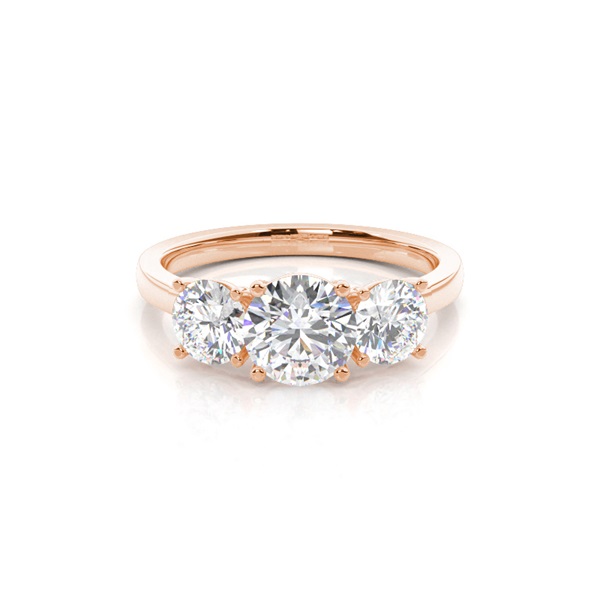 Prong Setting Trilogy Diamond Engagement Ring