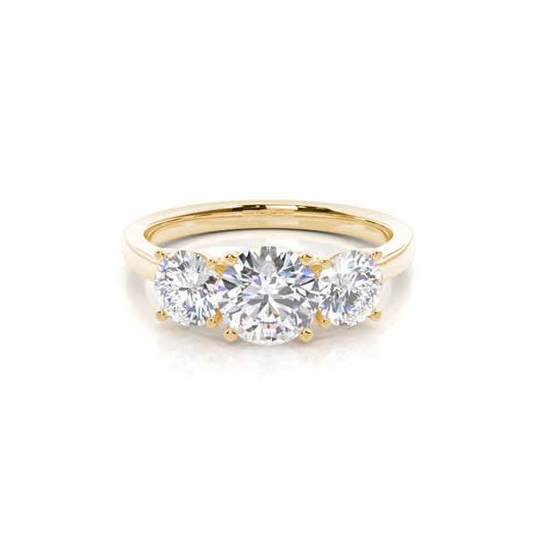 Prong Setting Trilogy Diamond Engagement Ring
