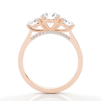 Trilogie-Diamant-Verlobungsring In Krappenfassung