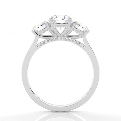 Trilogie-Diamant-Verlobungsring In Krappenfassung