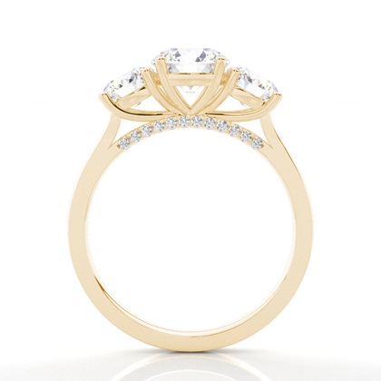 Trilogie-Diamant-Verlobungsring In Krappenfassung