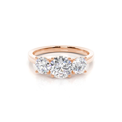 Prong Setting Trilogy Diamond Engagement Ring