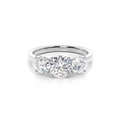 Prong Setting Trilogy Diamond Engagement Ring