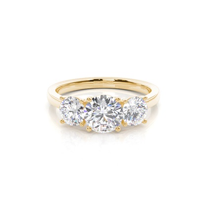 Prong Setting Trilogy Diamond Engagement Ring