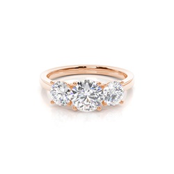 Prong Setting Trilogy Diamond Engagement Ring