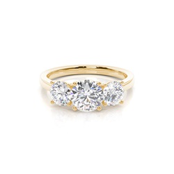 Prong Setting Trilogy Diamond Engagement Ring