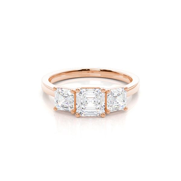 Prong Setting Trilogy Diamond Engagement Ring