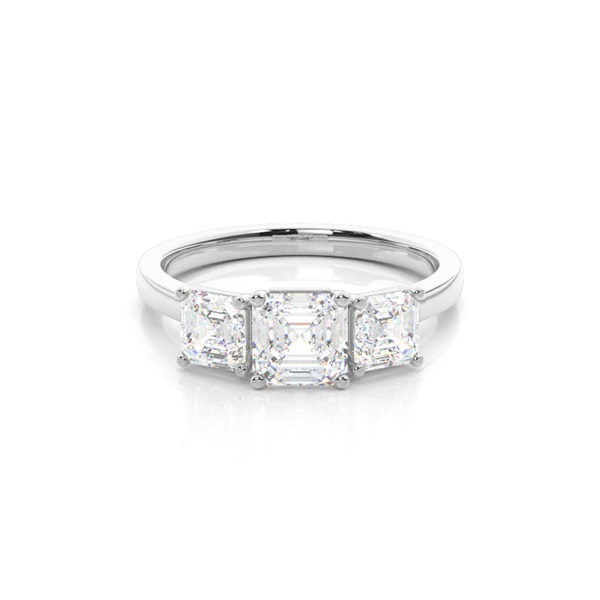 Prong Setting Trilogy Diamond Engagement Ring