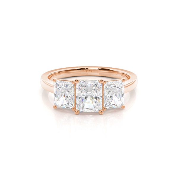 Prong Setting Trilogy Diamond Engagement Ring