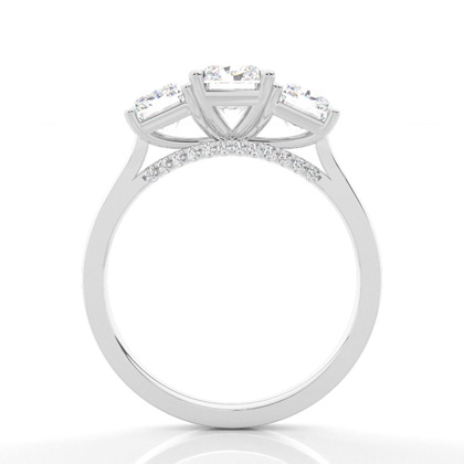 Radiant Platin Trilogie Verlobungsringe