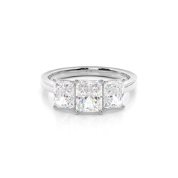 Prong Setting Trilogy Diamond Engagement Ring