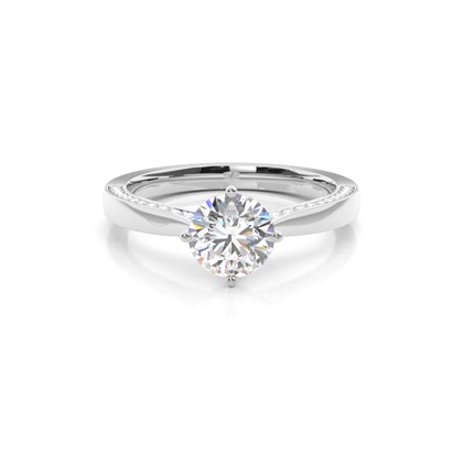 Silver Diamond Engagement Rings