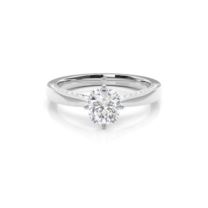 Silver Diamond Engagement Rings
