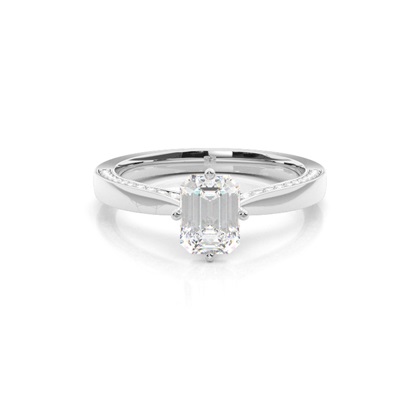 Silver Diamond Engagement Rings