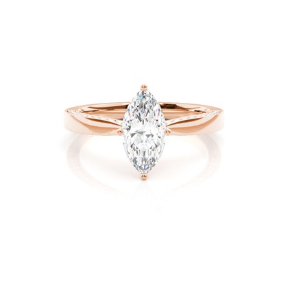 4 Prong Setting Round Diamond Side Stone Engagement Ring