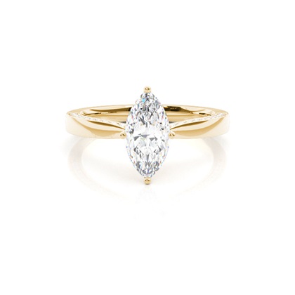 4 Prong Setting Round Diamond Side Stone Engagement Ring