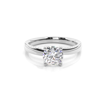 Silver Diamond Engagement Rings