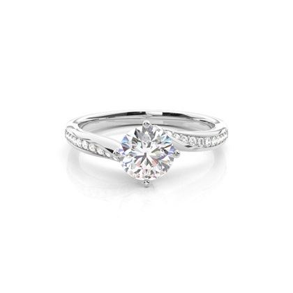 Silver Diamond Engagement Rings