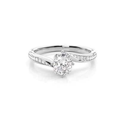 Silver Diamond Engagement Rings