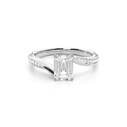 Silver Diamond Engagement Rings