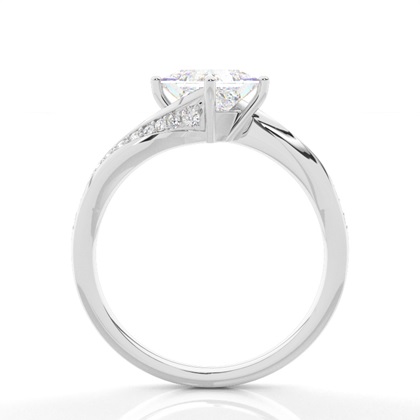 White Gold Side Stone Diamond Rings