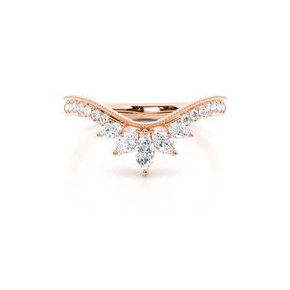 Round Rose Gold Eternity Diamond Rings