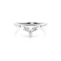 Prong Set Diamant Halb Ewigkeit Ring