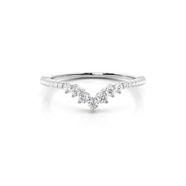 Prong Set Diamond Half Eternity Ring