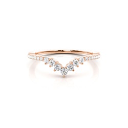 Prong Set Diamant Halb Ewigkeit Ring