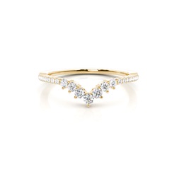 Prong Set Diamant Halb Ewigkeit Ring