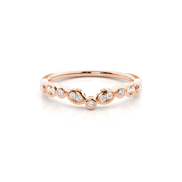 Bezel and Micro Prong Set Diamond Half Eternity Ring