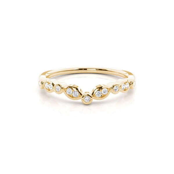 Bezel and Micro Prong Set Diamond Half Eternity Ring