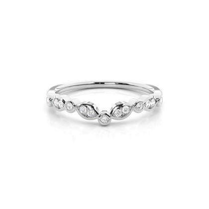 Round Diamond Women's Contemporary Wedding Rings