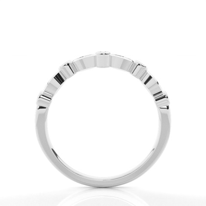 Bezel and Micro Prong Set Diamond Half Eternity Ring
