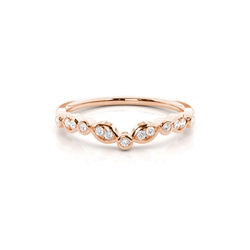 Bezel and Micro Prong Set Diamond Half Eternity Ring