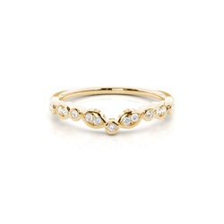 Bezel and Micro Prong Set Diamond Half Eternity Ring